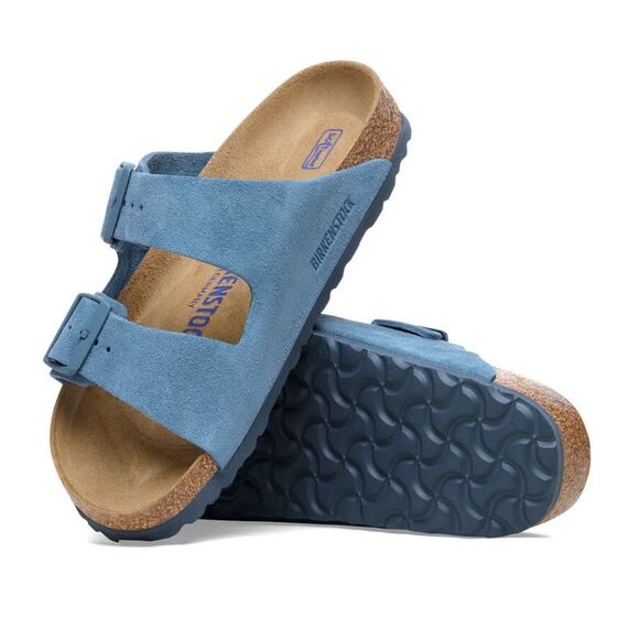 NWT Birkenstock Unisex Arizona soft slide sandals in elemental blue Size 43/10 - Picture 2 of 9